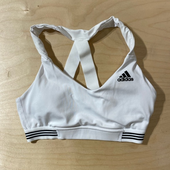 Adidas Women's White Sports Bra Small (MM) - Picture 4 of 9